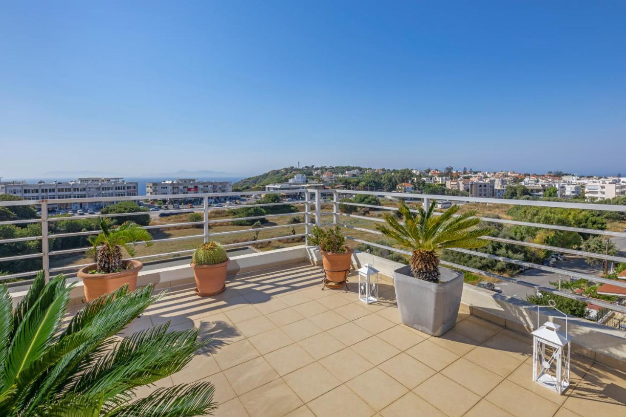 Rhodes City Sunny Penthouse,Modern Amenities+Aegean View 아파트 외부 사진